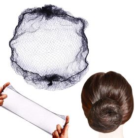 60cm 70cm 80cm 100cm Soft Elastic Nylon Hair Net Star Dance Recital Buns Hair Extension Weaving Cap Black Invisible Hairnets