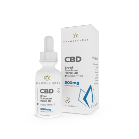 Sky Wellness CBD Oil Drops 500mg Peppermint