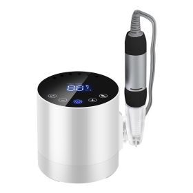 2023 New 35000 rpm Smart LCD Touch Screen Nail Polisher Electric Nail Grinder Peeling Tool With 6 Grinding Heads (Electrical outlet: 110V US, Color: White)