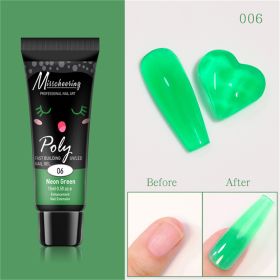 15ml a Piece Nail Crystal Fluorescent Extension Adhesive Without Paper Holder Painless Nail Extension Tool Phototherapy Nail Fluorescence Color Gel (Color: 06)