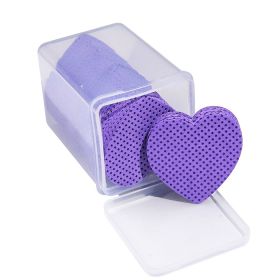 New Wholesale 200 Pieces/Box Nail Beauty Eyelash Supplies Eyelash Glue Cleaning Cotton Piece Nail Washing Cotton Nail Remover Cotton (Color: Purple)