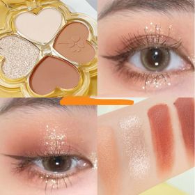 20 Kleuren Oogschaduw Palet Pearly Matte Aarde Kleur Oogschaduw Draagbare Shiny Langdurige Natuurlijke Oogschaduw Make-Up Cosmetische (Color: 4Colors 02)