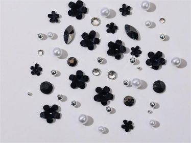 Black Camellia Jewelry Iris Pearl Shape Diamond Manicure Jewelry (Series: 2)