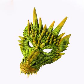 Halloween Mask Masquerade Foam Dragon Mask Scary  Half Face Mask for Cosplay Costume (Color: Green)