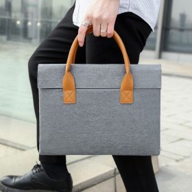 Laptop bag 13-15 inch laptop or tablet, fashionable and durable, for business, leisure or school use (size: 15 inches-Grey)