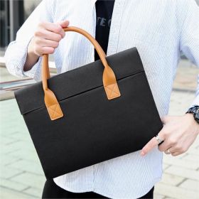 Laptop bag 13-15 inch laptop or tablet, fashionable and durable, for business, leisure or school use (size: 15 inches-Black)