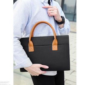 Laptop bag 13-15 inch laptop or tablet, fashionable and durable, for business, leisure or school use (size: 13 inches-Black)